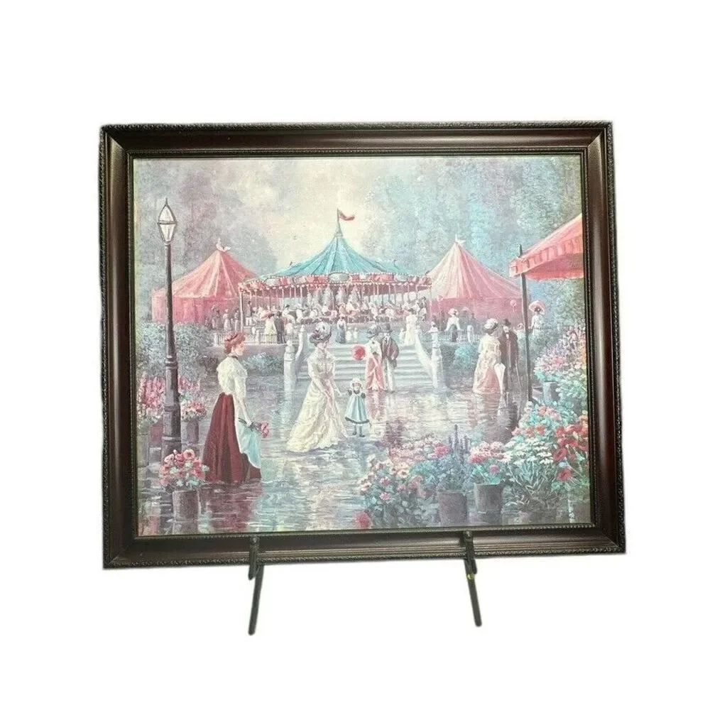 Betty Herbert Felder The Carousel Thu God's Grace County Fair Canvas Lithograph